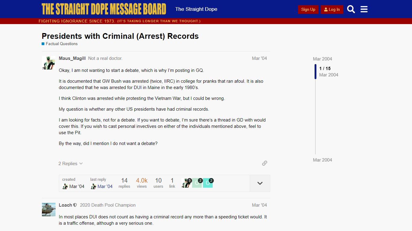 Presidents with Criminal (Arrest) Records - Factual Questions ...