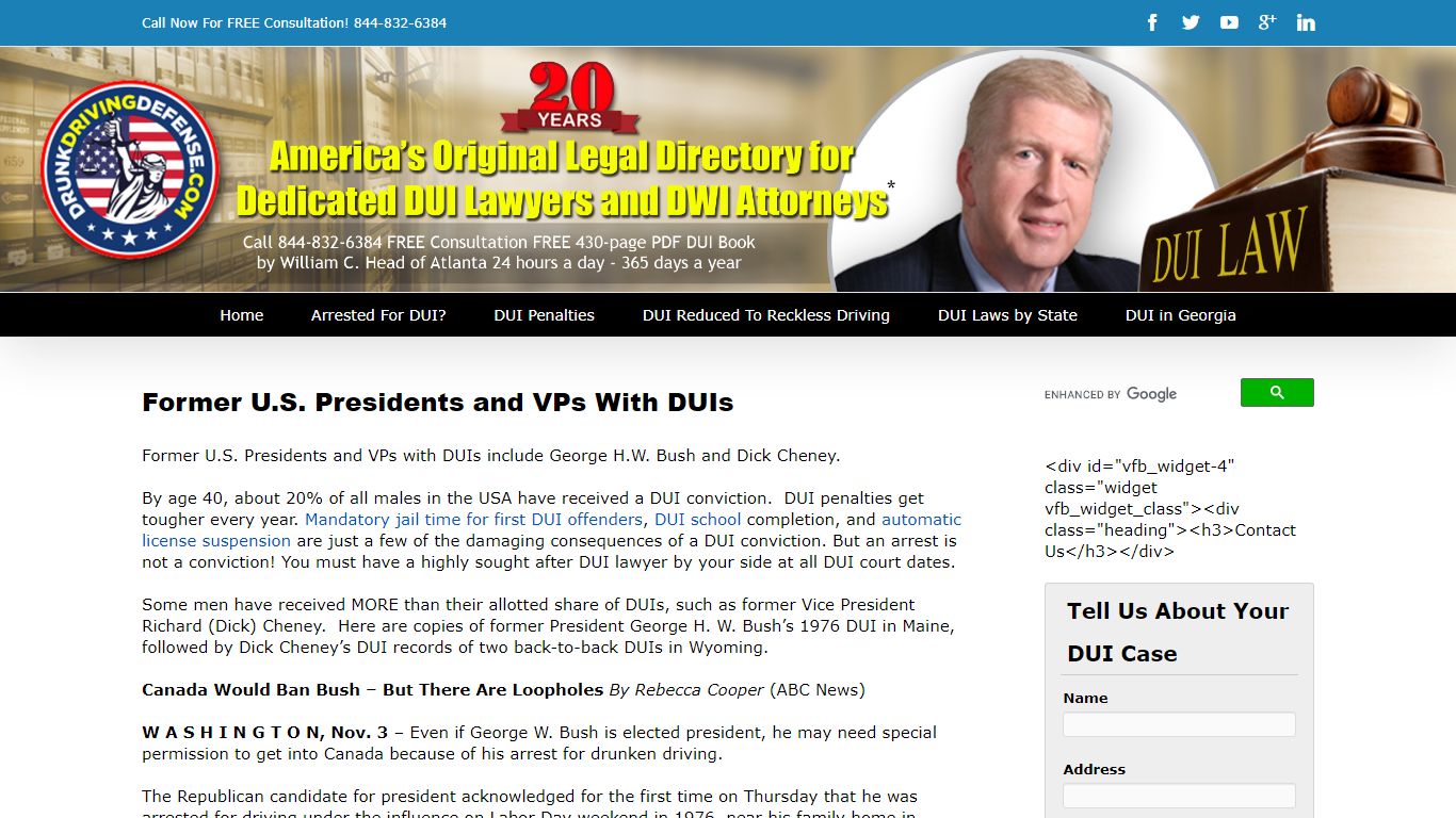 Former U.S. Presidents and VPs With DUIs - DrunkDrivingDefense.com